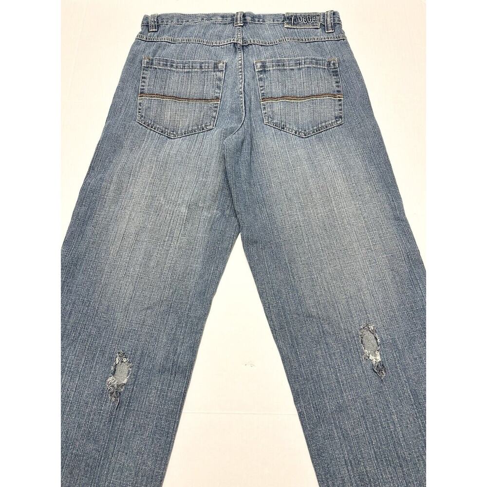 Dodeca Baggy Jeans Light Wash Blue Denim Mens 36x32 Wide Leg Skater Y2K Grunge